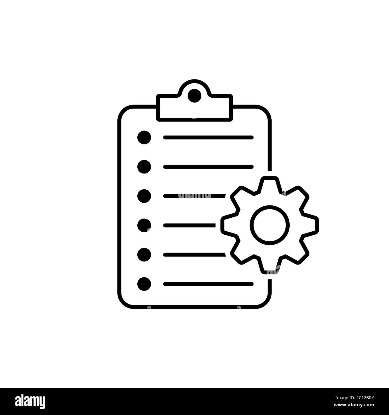 Project task icon technical Black and White Stock Photos & Images - Alamy