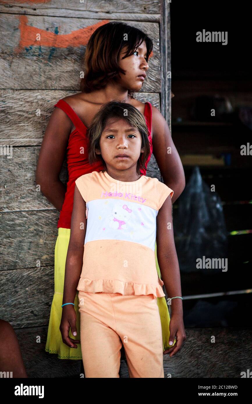 Warao People, Orinoco Delta, Venezuela Stock Photo