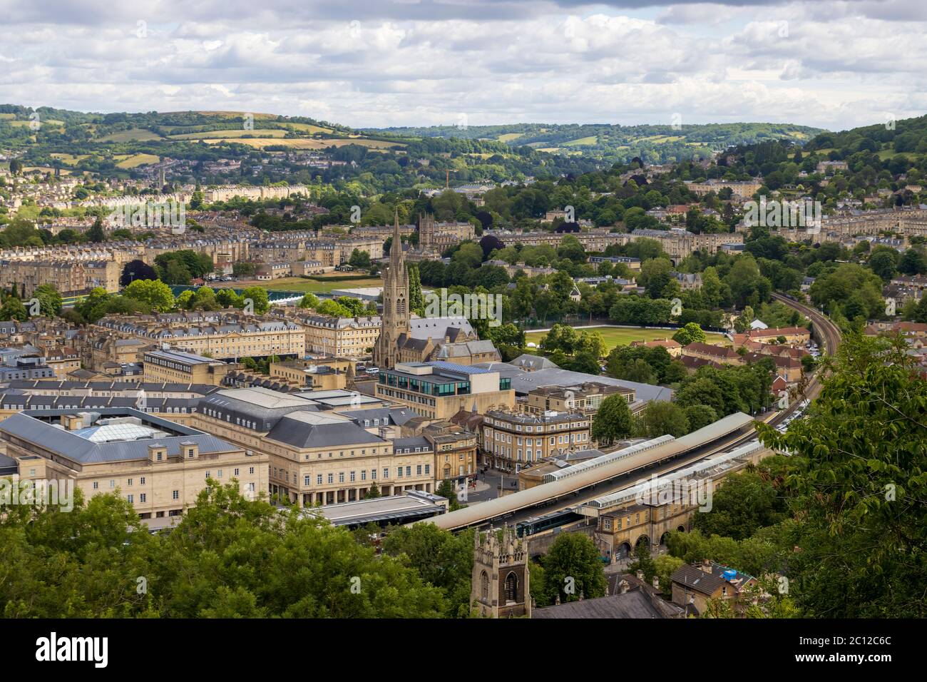 A View of Bath from the viewing platform at Alexandra Park, Bath, UK Stock Photo Alamy