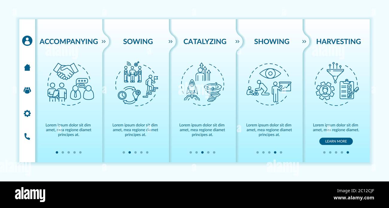 Mentoring progress onboarding vector template Stock Vector