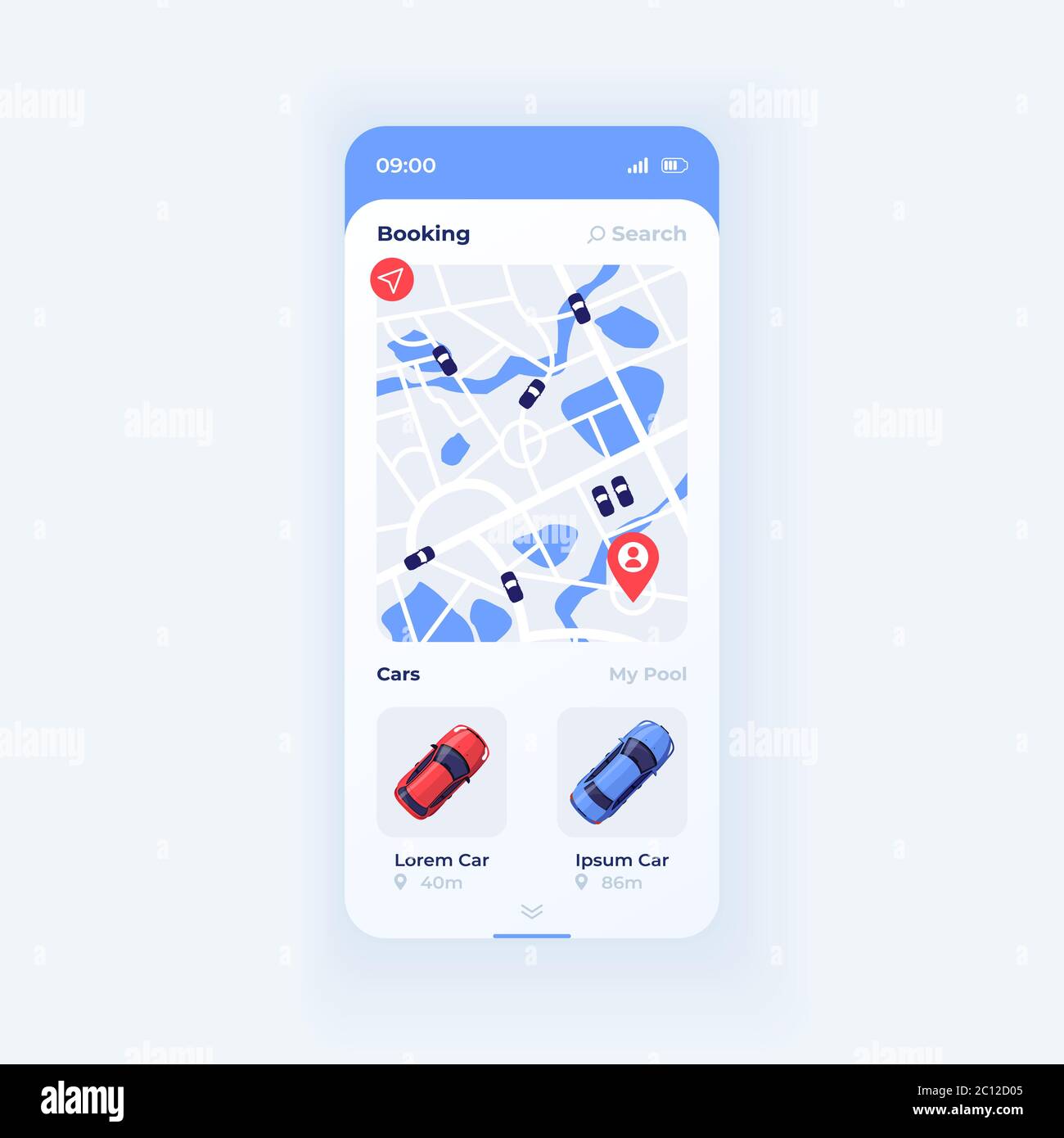 Book car smartphone interface vector template Stock Vector Image & Art ...