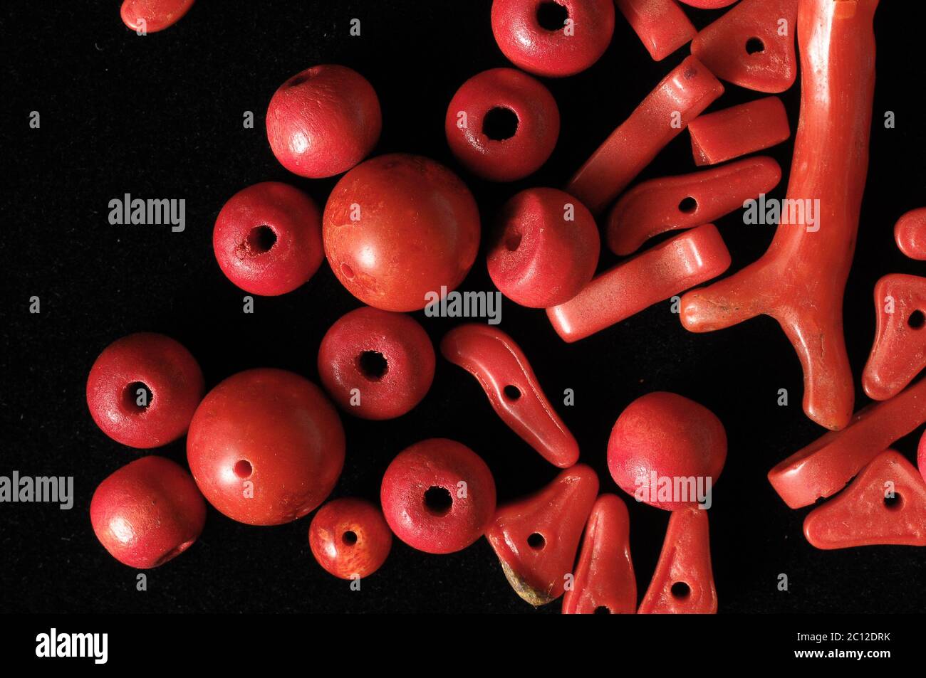 Red Coral Stones Stock Photo