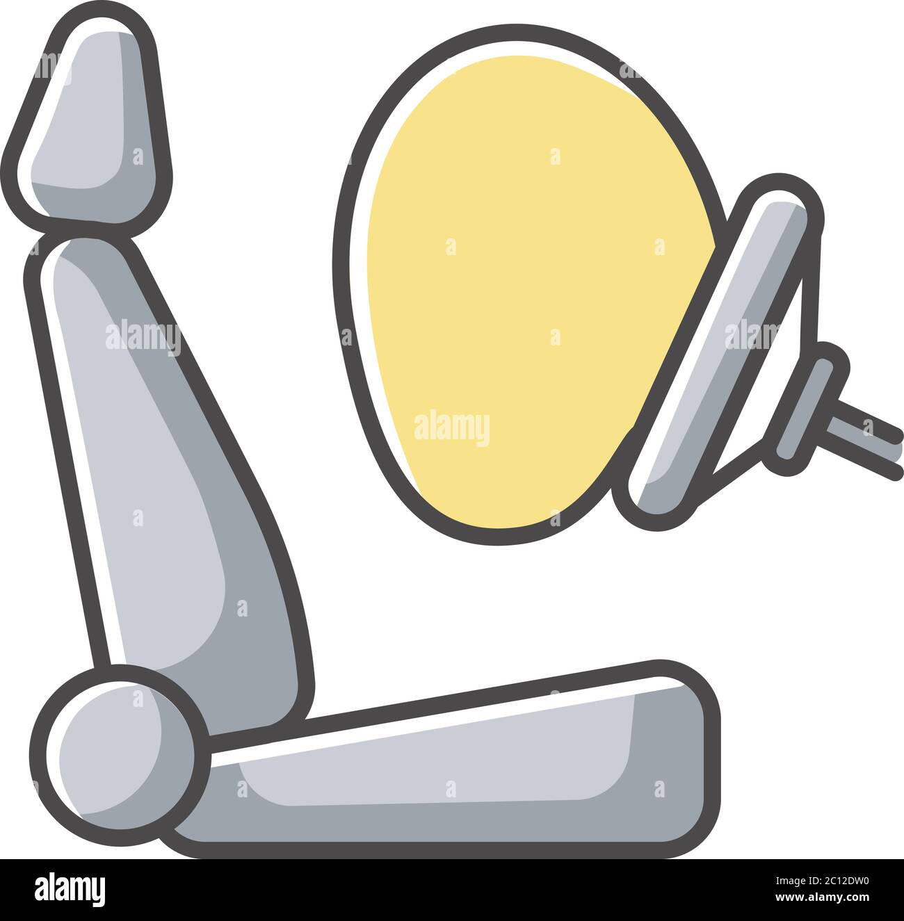 Airbag RGB color icon Stock Vector