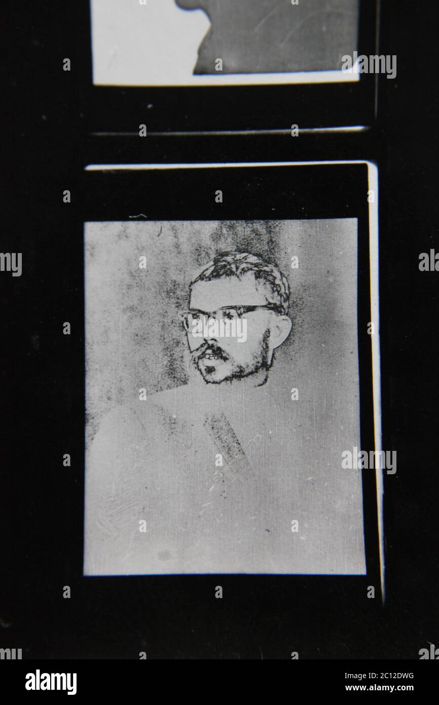 Fine 1970s vintage black and white photography of a man in a dream like ...