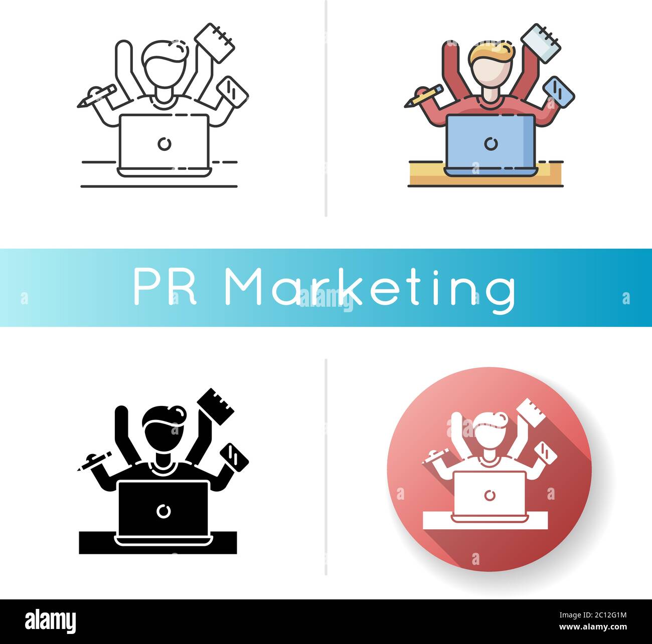 Multitasking icon Stock Vector