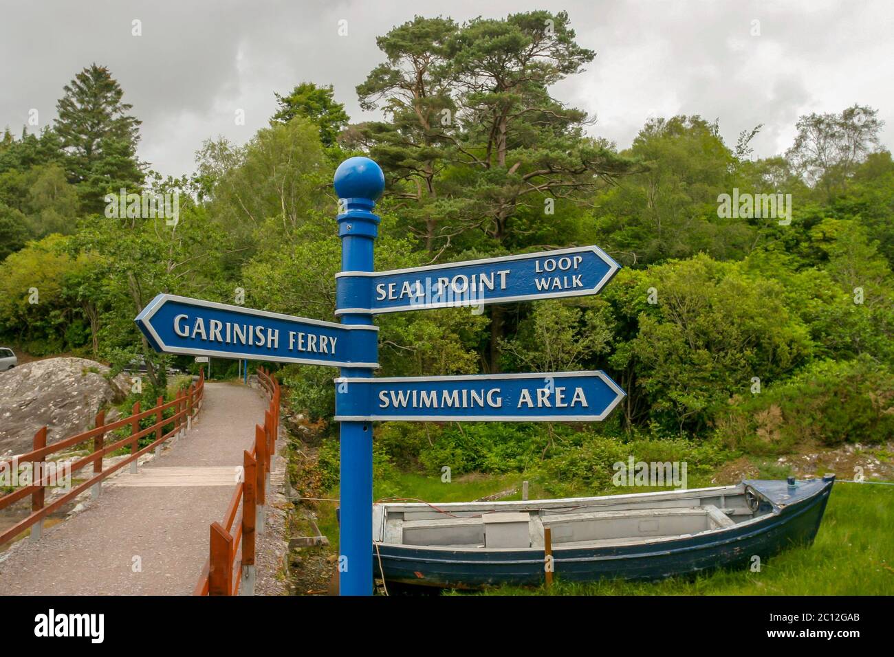 Garnish Island,  Ireland - JULY 03,  2005: Beautiful Gardens of Garnish Island near Glengarriff village on the south west coast of Ireland Stock Photo