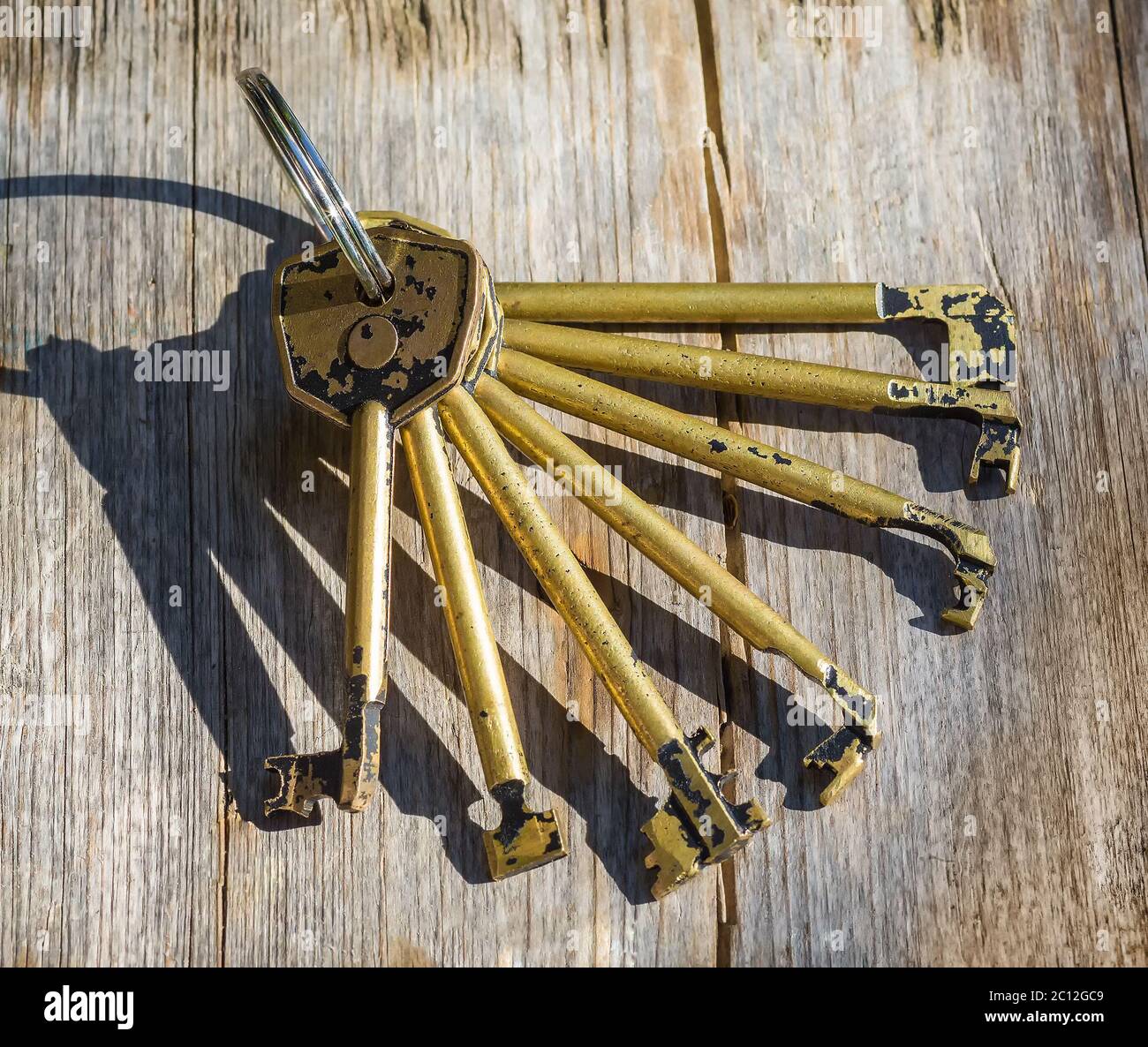 set of master keys for locks Stock Photo Alamy