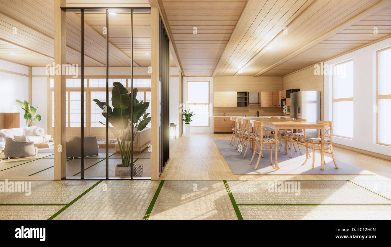 multi function room ideas, japanese room interior design.3D rendering
