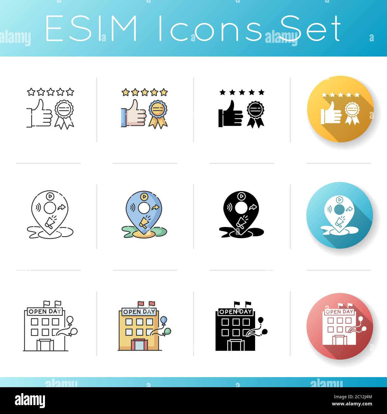 Brand image icons set Stock Vector