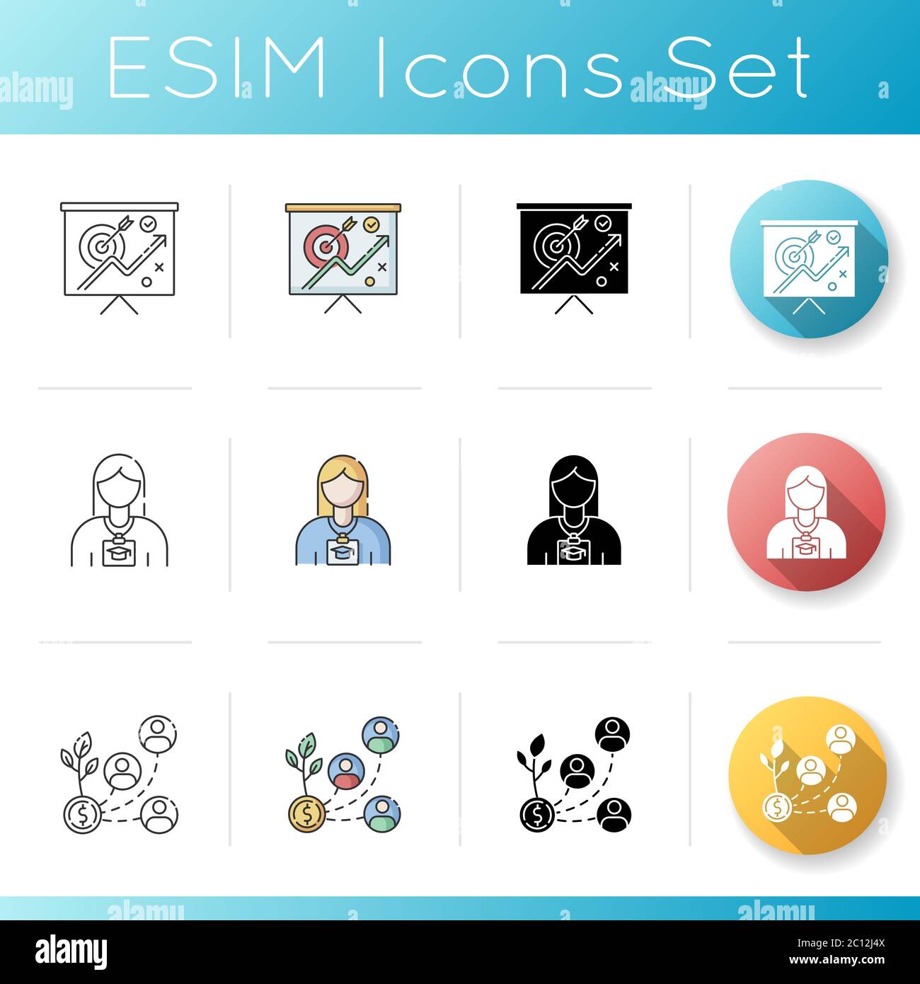 Marketing strategy icons set Stock Vector Image & Art - Alamy