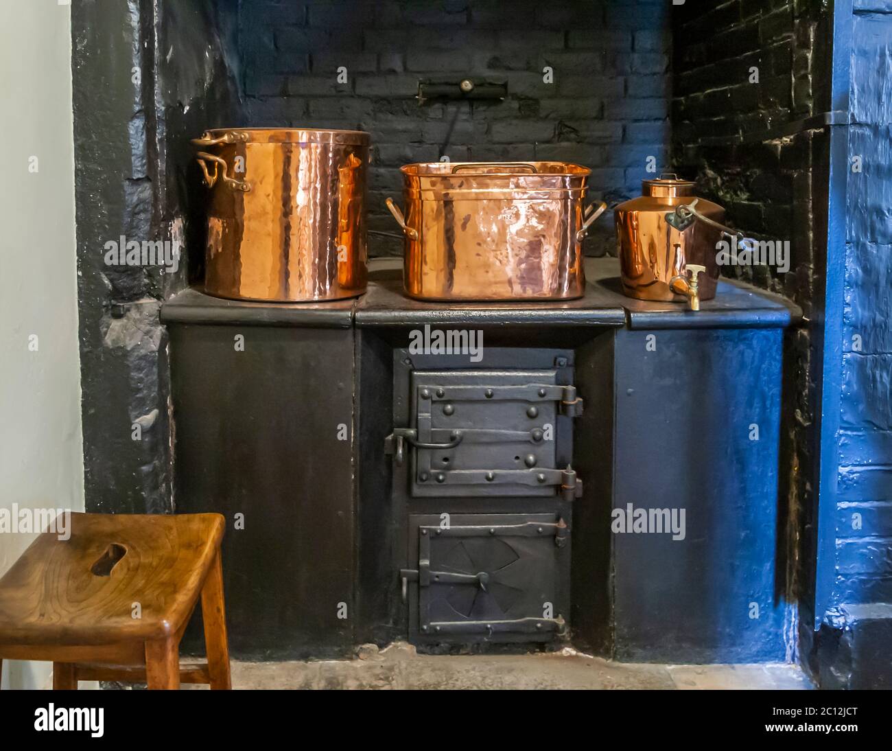 Brass pods in Audley End kitchen, Saffron Walden, UK Stock Photo Alamy