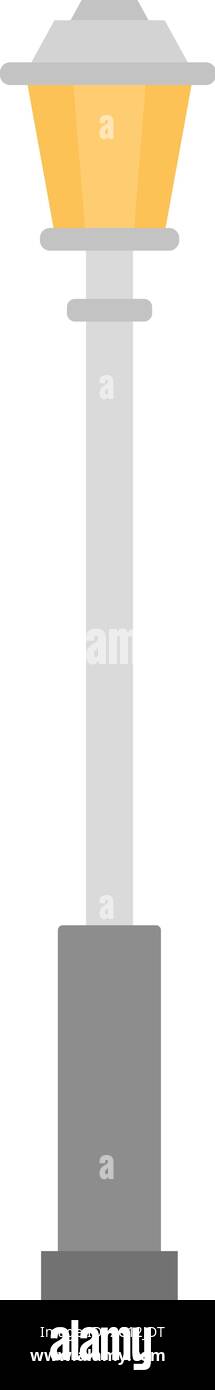Gray Street light vector icon flat isolated illustration Stock Vector