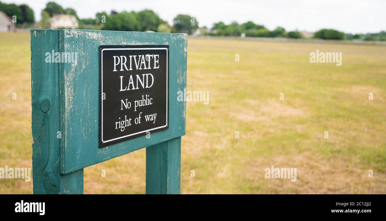 Private Land Notice Stock Photo