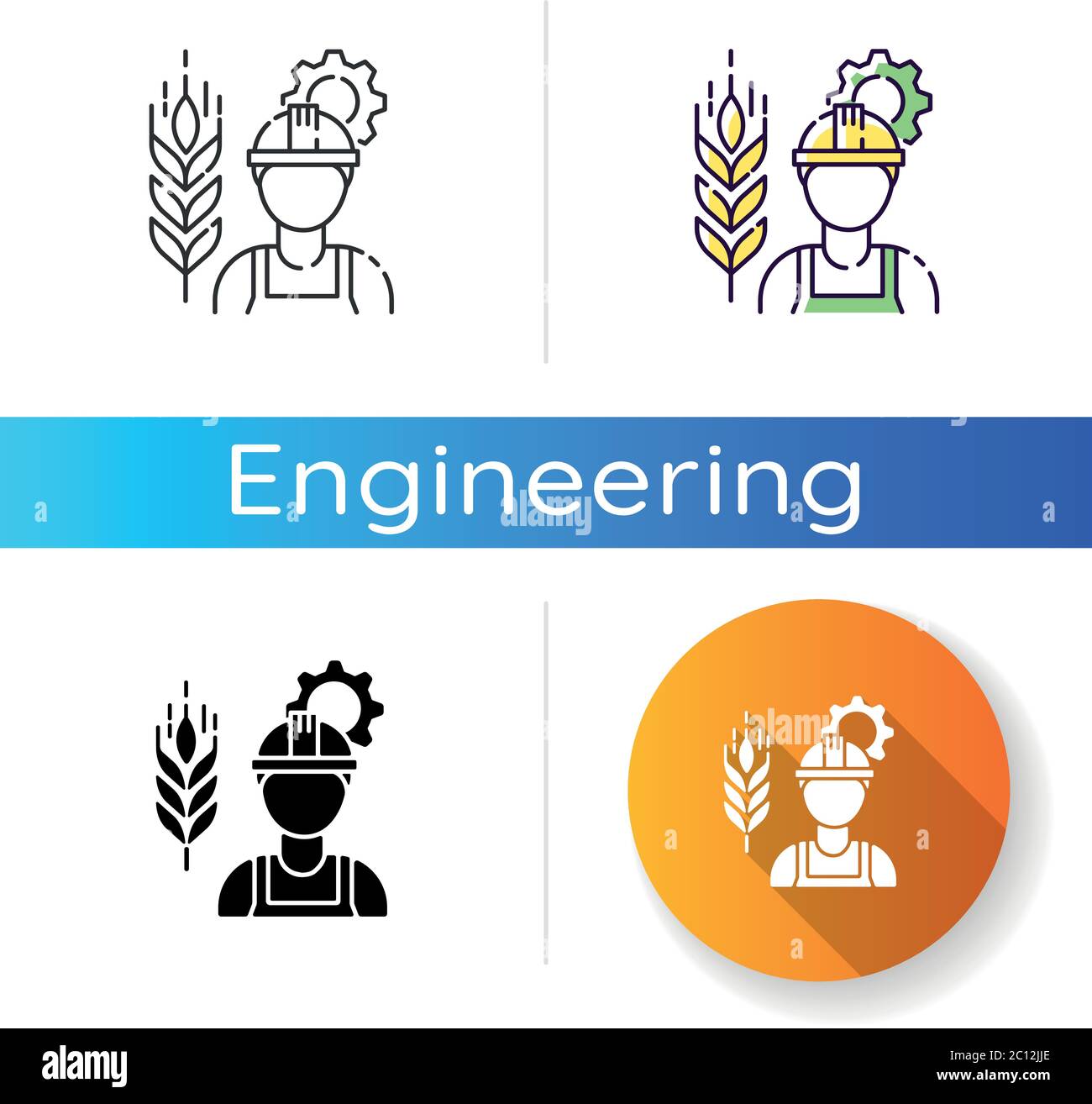 Agricultural engineer icon Stock Vector