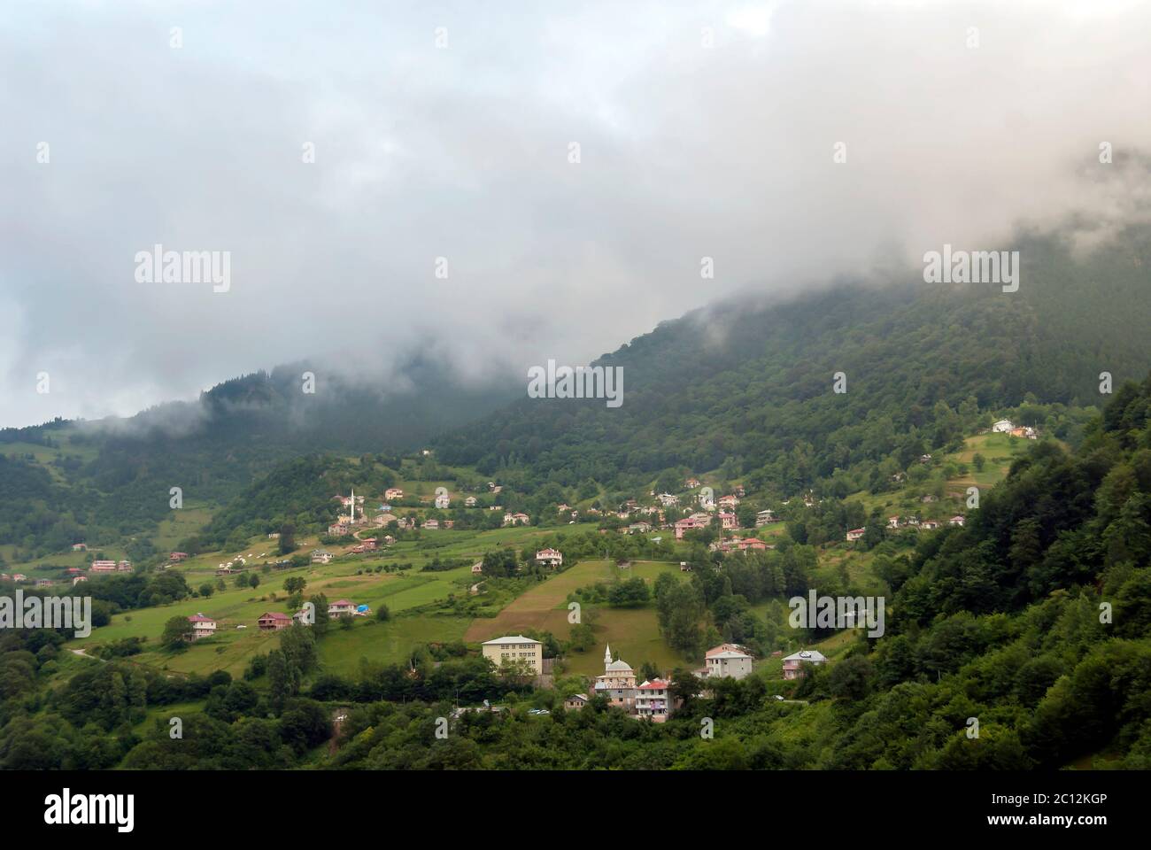 Trabzon, Turkey - 09 July, 2017: Basarkoy Village, Zigana Mountain, Macka District Stock Photo