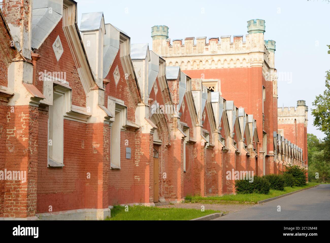 Imperial stables in Petergof. Stock Photo
