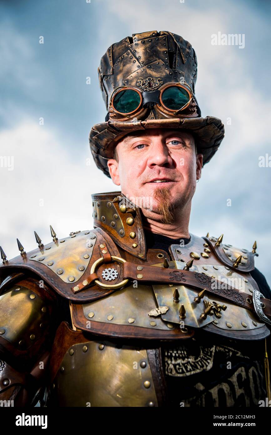 Steampunk Characters at Steam Punk Worlds Fair 2017 Stock Photo