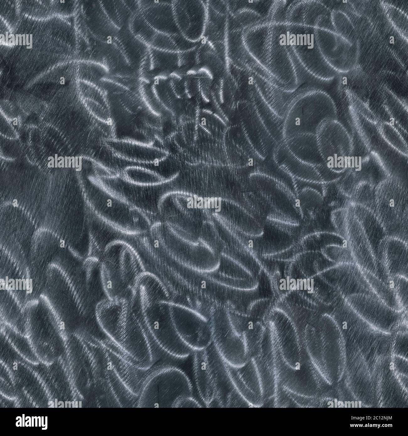 Seamless texture of iron plate chaotically brushed with circular moves. Stuttgart. Germany. Stock Photo