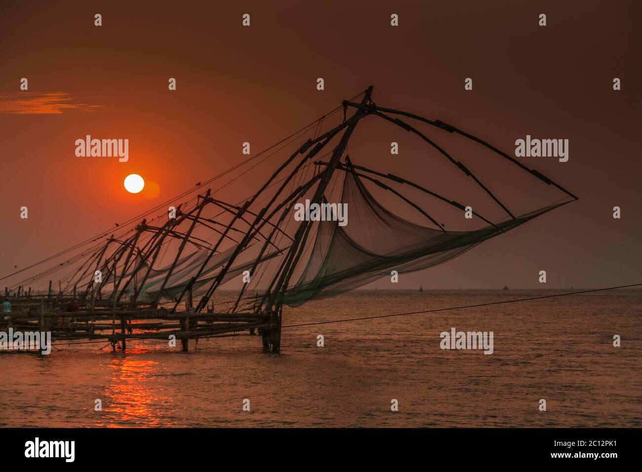 Kerala fishing nets Stock Photo Alamy