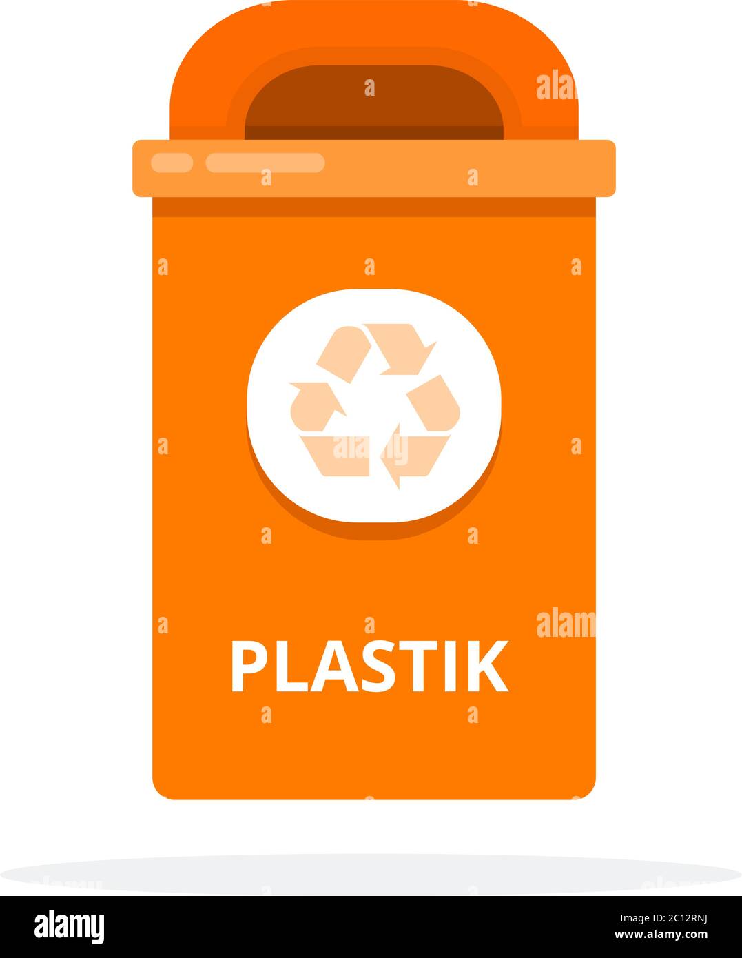 Urban trash bin for plastic waste flat isolated Stock Vector