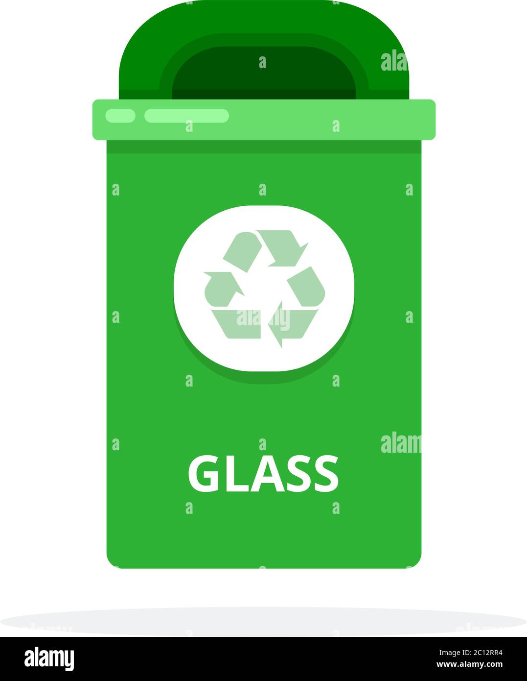 Urban trash bin for glass waste flat isolated Stock Vector Image & Art