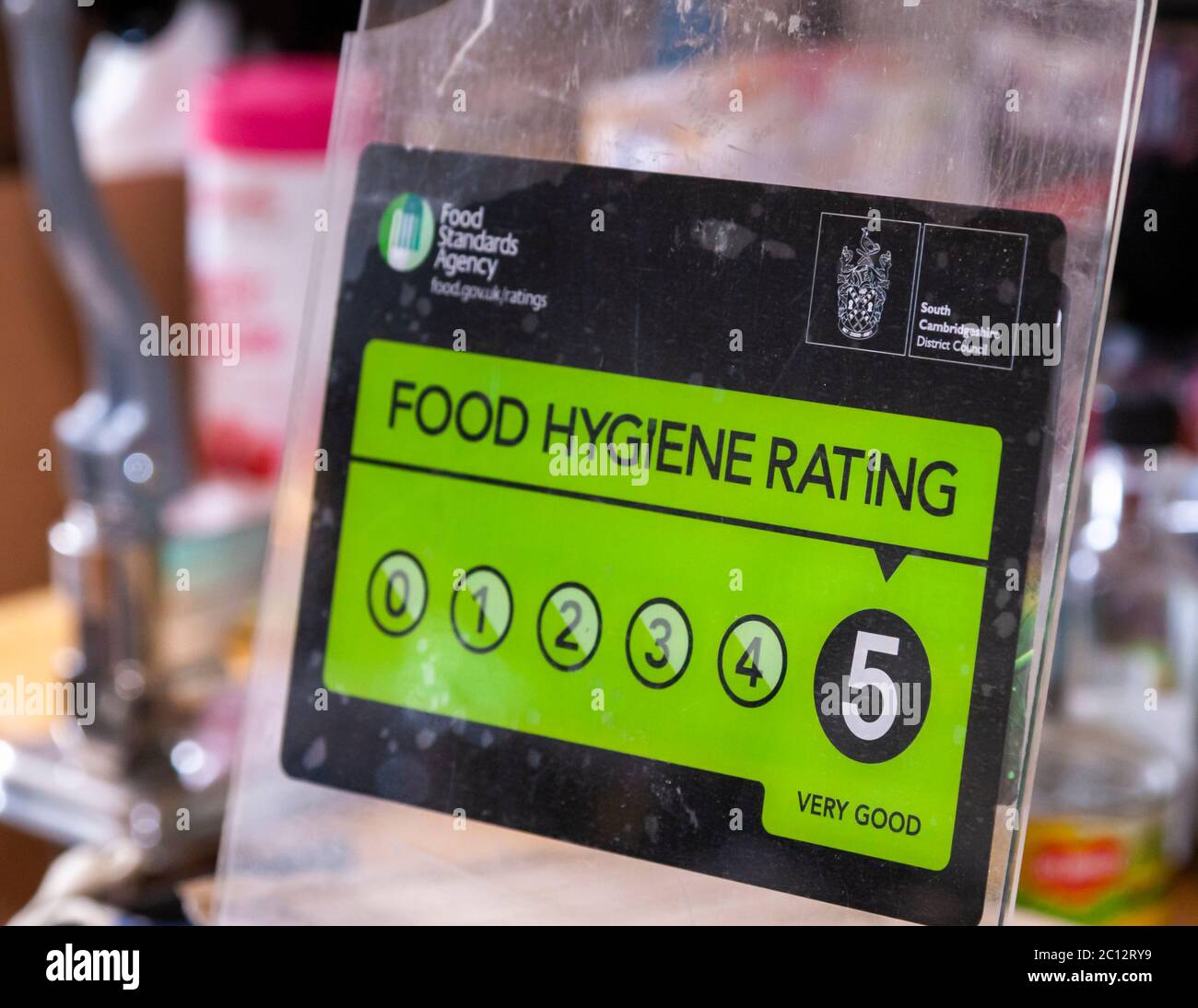 Food Standards Agency: Food Hygiene Rating 5 Stock Photo
