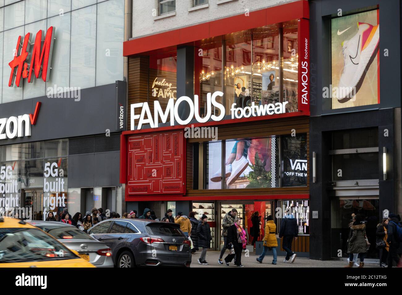 Famous Footwear Storefront on West 34th Street, NYC Stock Photo