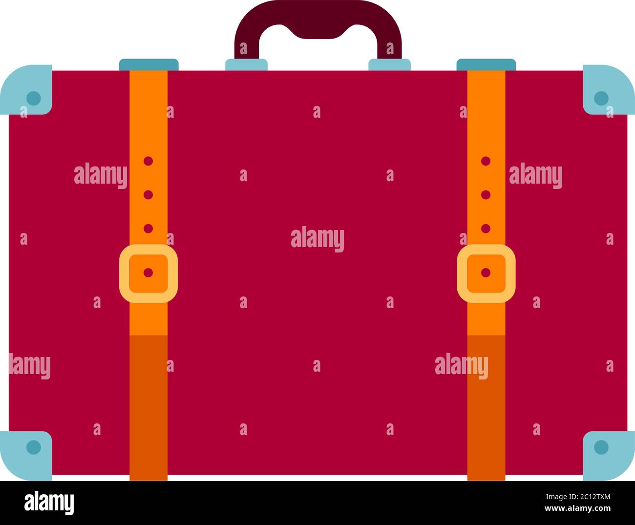 Travel suitcase vector icon flat isolated Stock Vector