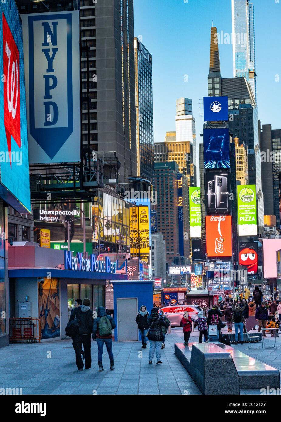 Times Square in New York City is filled with electronic billboards, USA