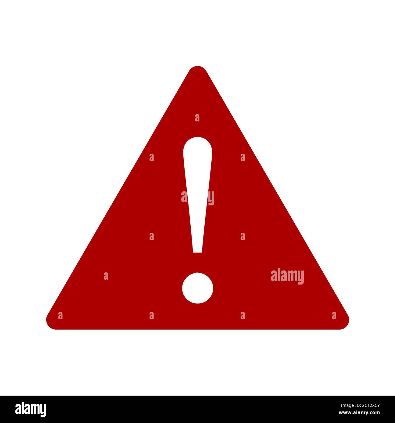 Triangular Warning or Attention Sign with Exclamation Mark. Vector Image. Stock Vector