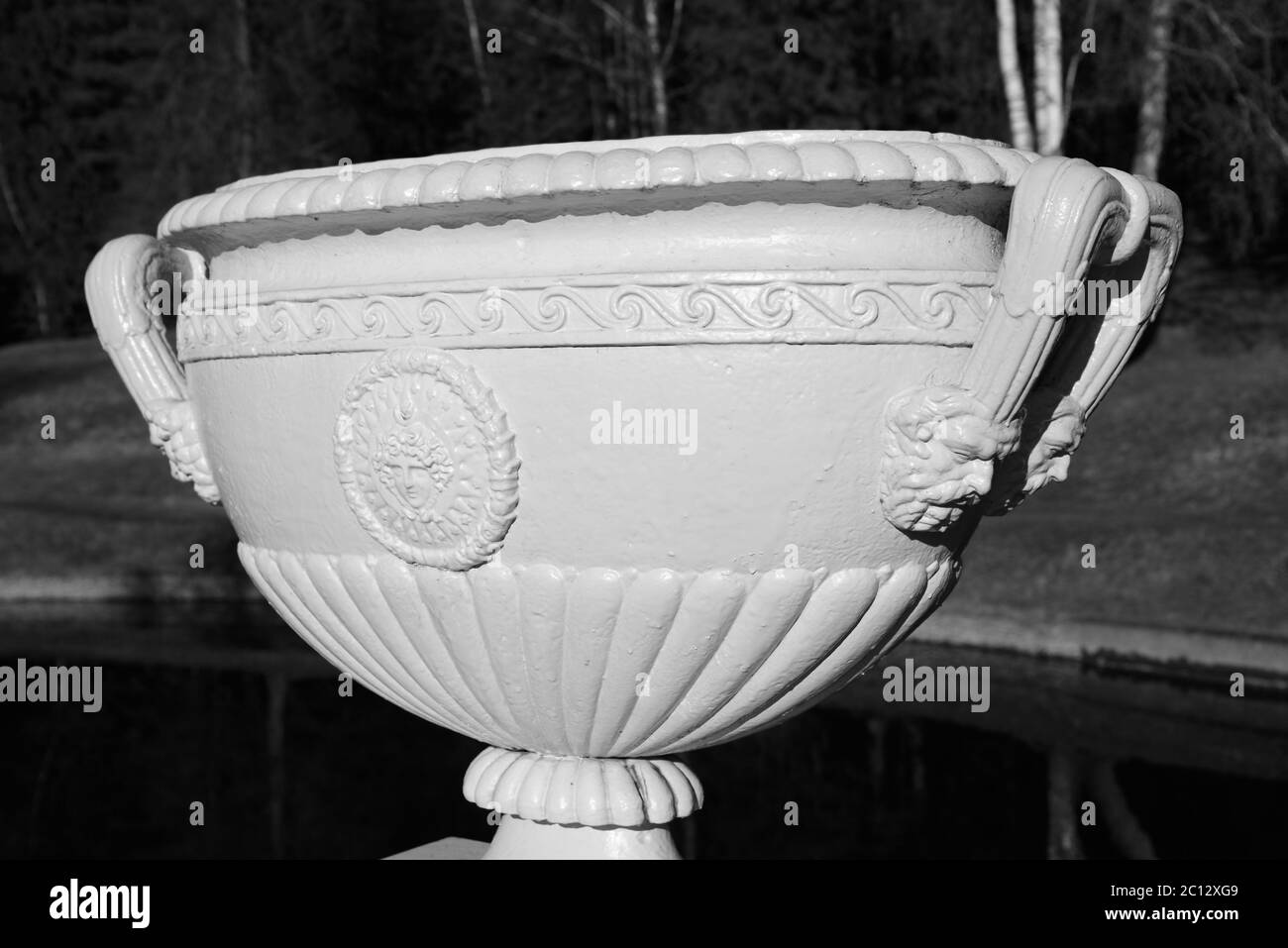 Old vase. Black and white Stock Photo Alamy