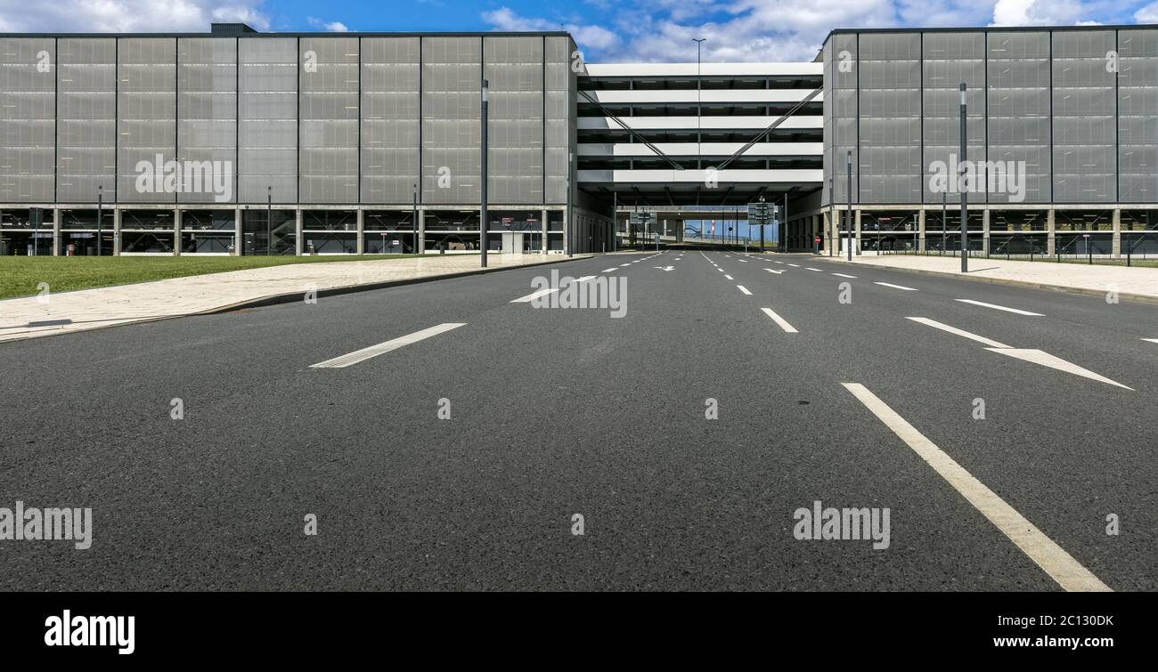 Multi-storey car park at BER Berlin Stock Photo