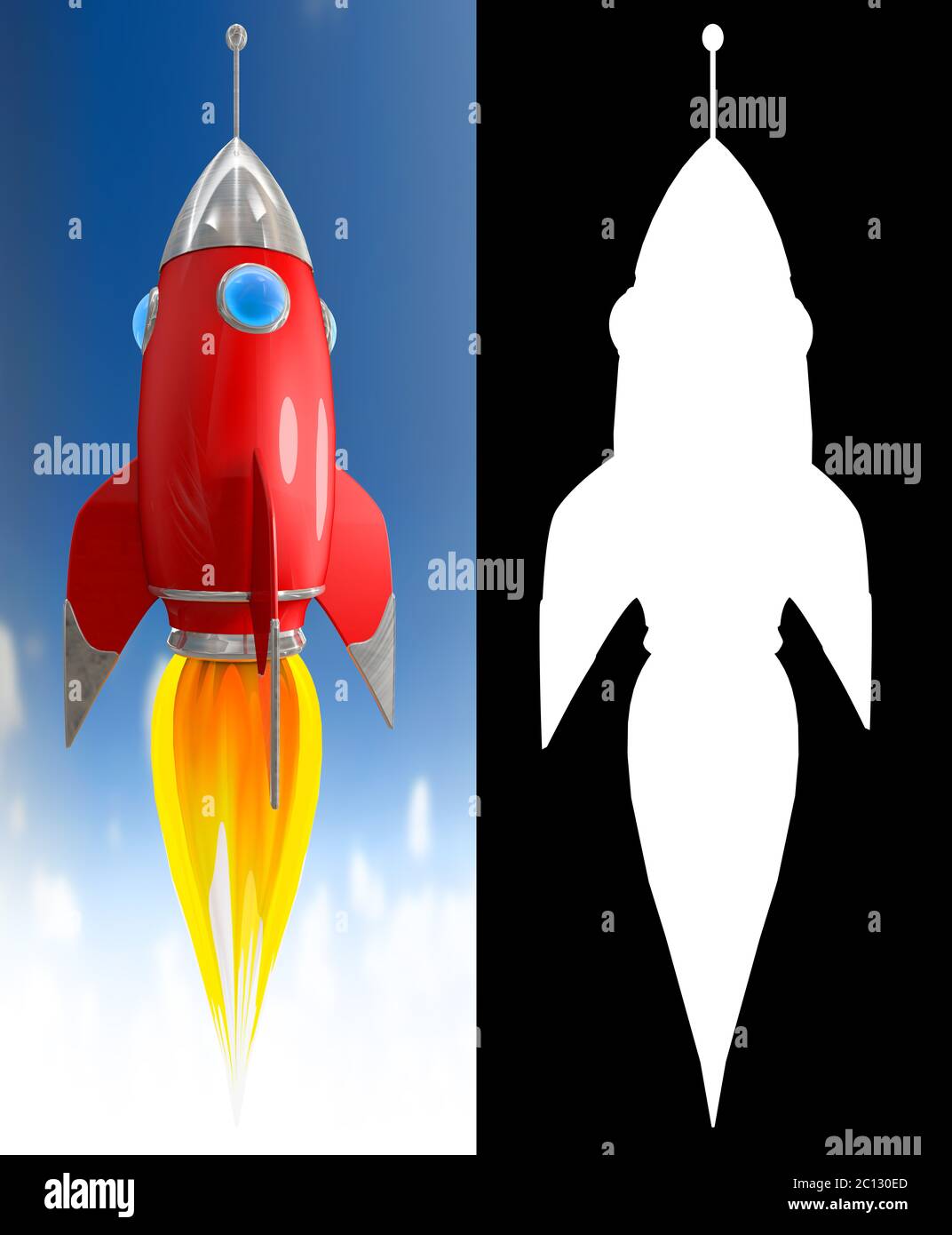 Rocket ship blue sky hi-res stock photography and images - Alamy