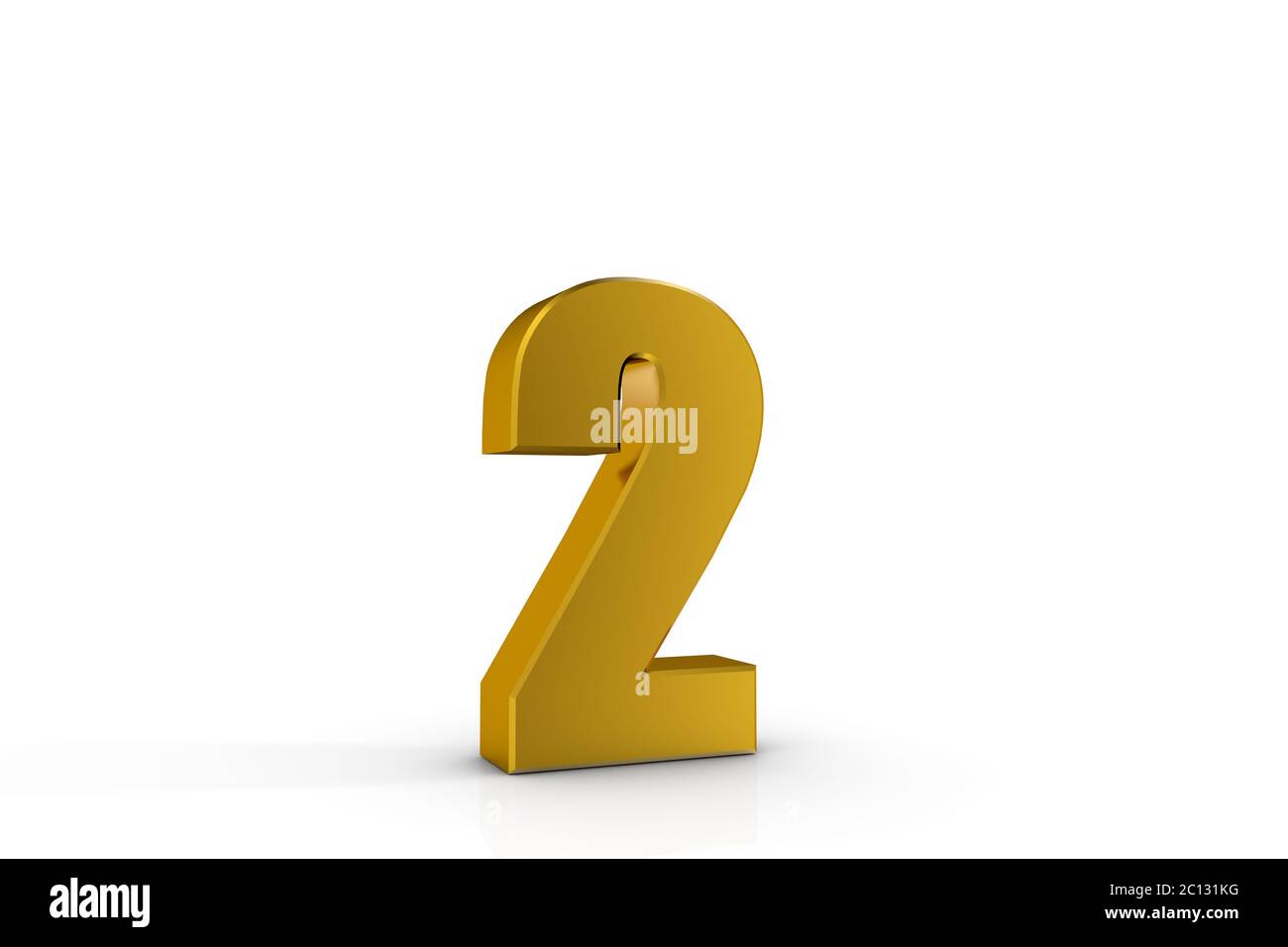 3d illustration number 2 Stock Photo - Alamy