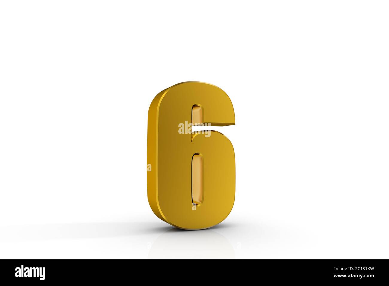 3d illustration number 6 Stock Photo - Alamy