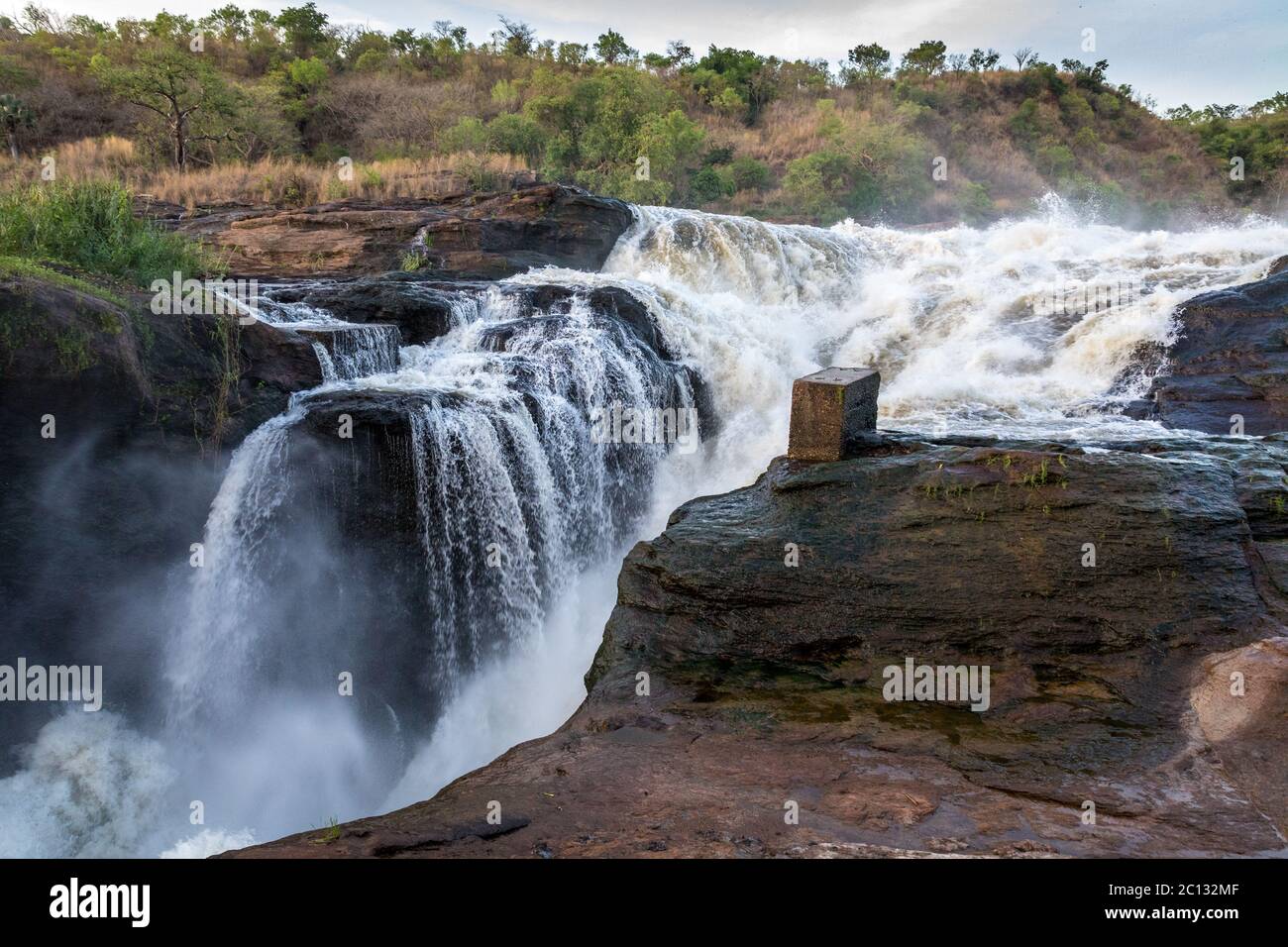Top of the Falls, Murchison Falls on the Victoria Nile in Murchison Falls National Park, Northern Uganda, East Africa Stock Photo