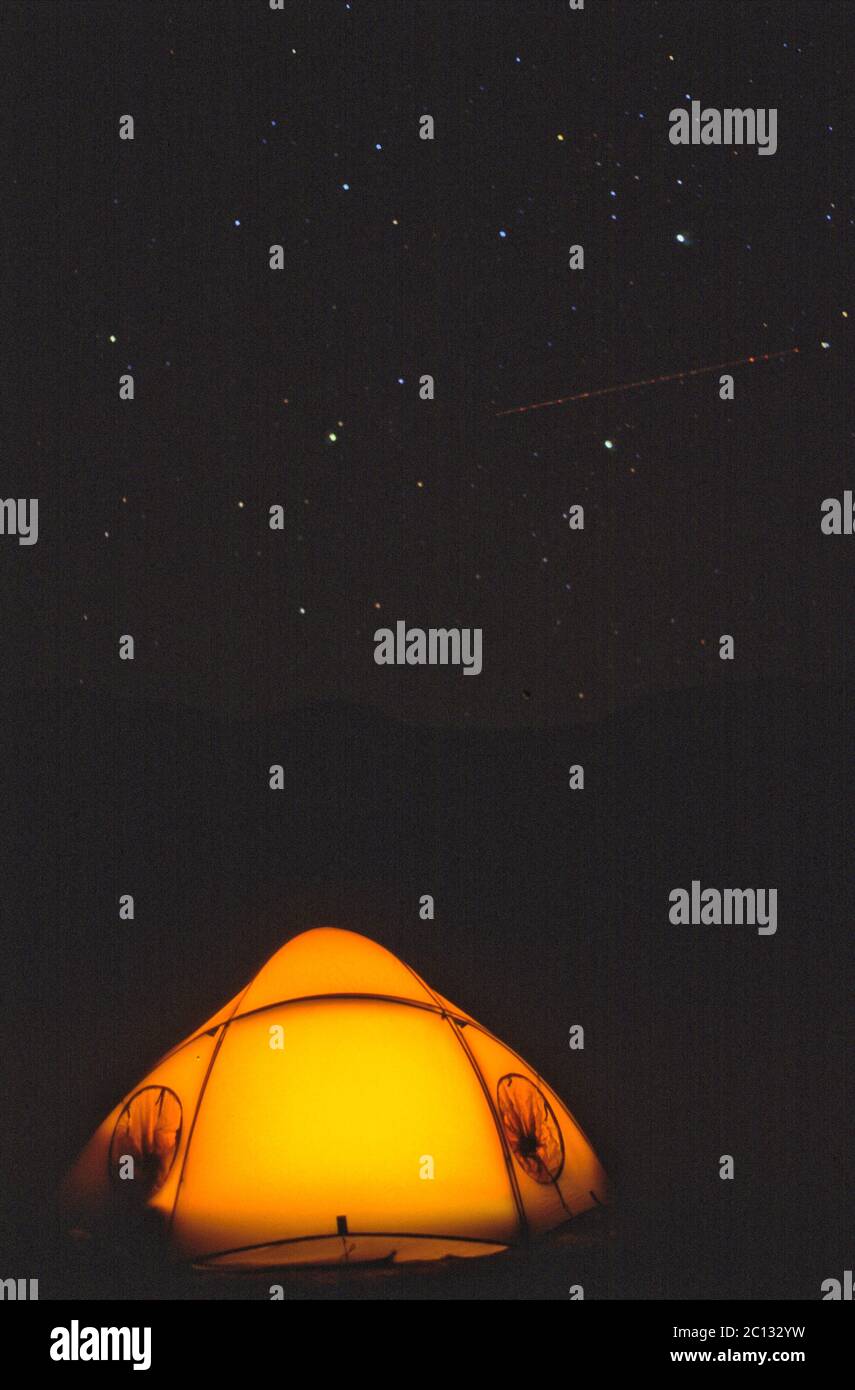 Camping under the stars, Blue Range Primitive Area, Arizona Stock Photo