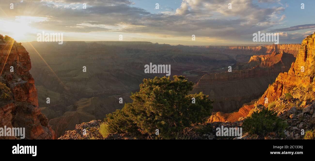 Sunset, Papago Point, Grand Canyon Stock Photo