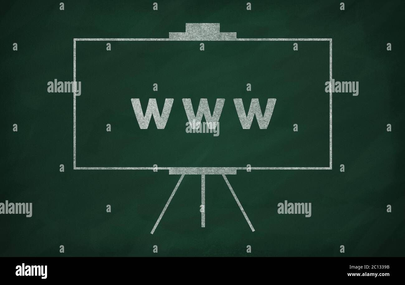 World wide web writed on blackboard with chalk Stock Photo - Alamy