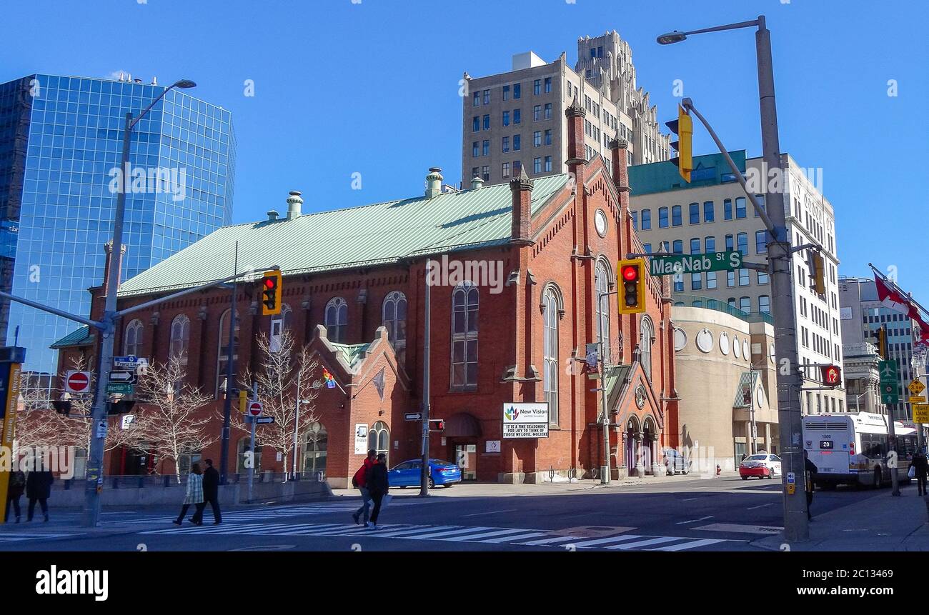 Waterfalls in the Canadian city of Hamilton, Ontario. Incredible forest