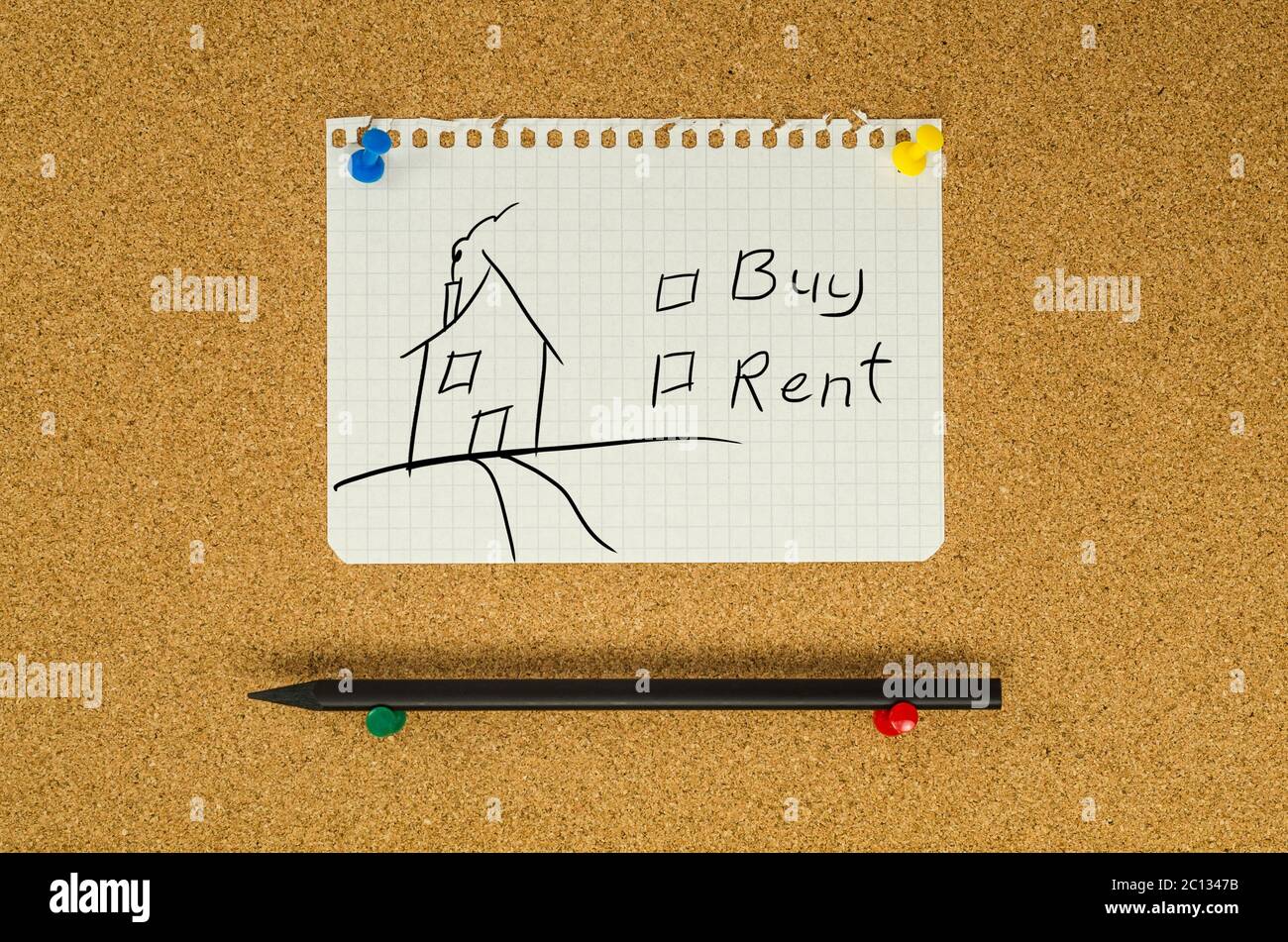 Buy or rent text note message pin on bulletin board Stock Photo Alamy