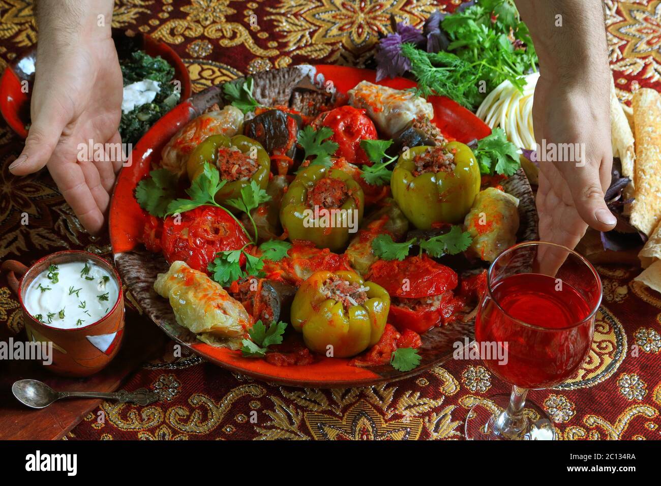 Baked cabbage rolls tomato hi-res stock photography and images - Alamy