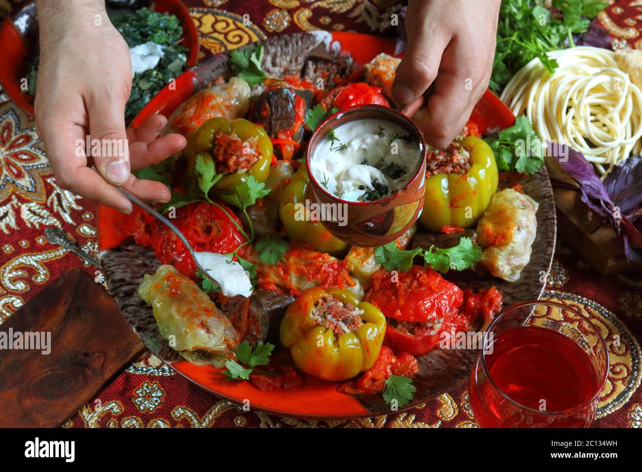 Baked cabbage rolls tomato hi-res stock photography and images - Alamy
