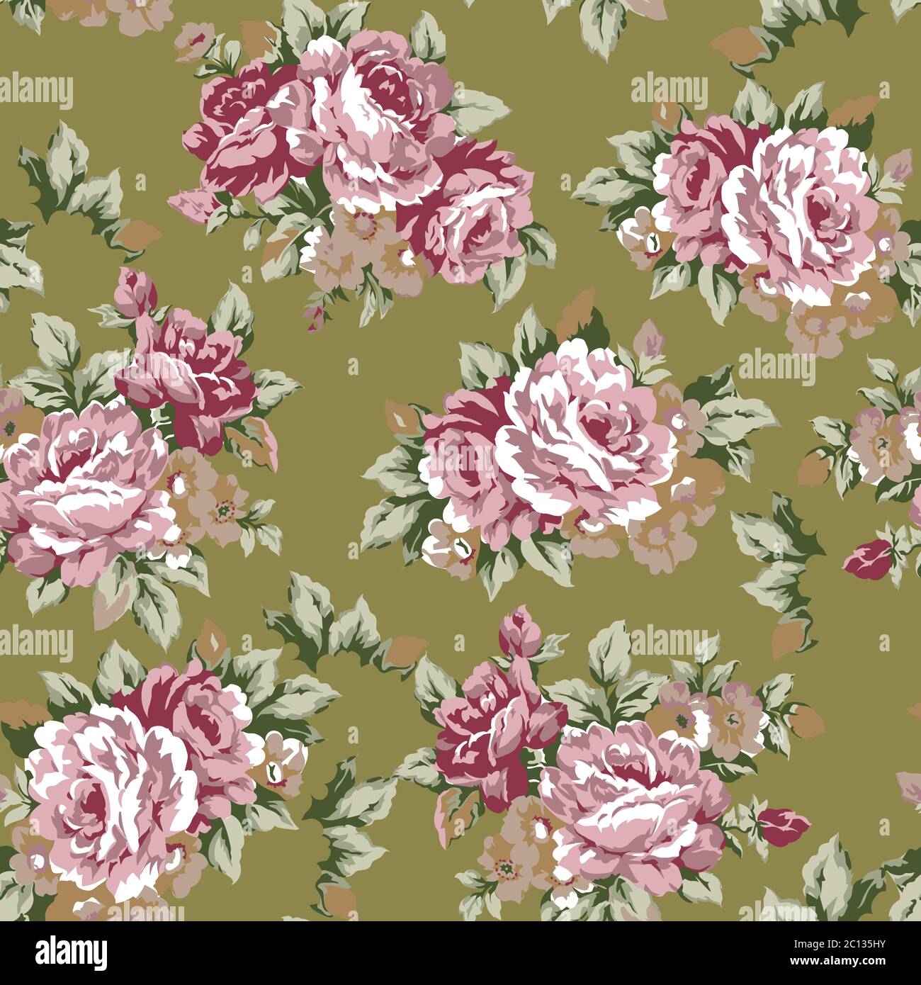 Vintage floral rose pattern, seamless pattern design for digital and