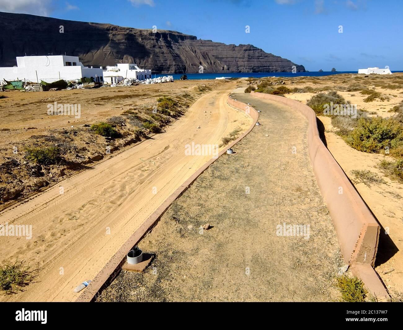 Landscape in Tropical Volcanic Canary Islands Spain Stock Photo