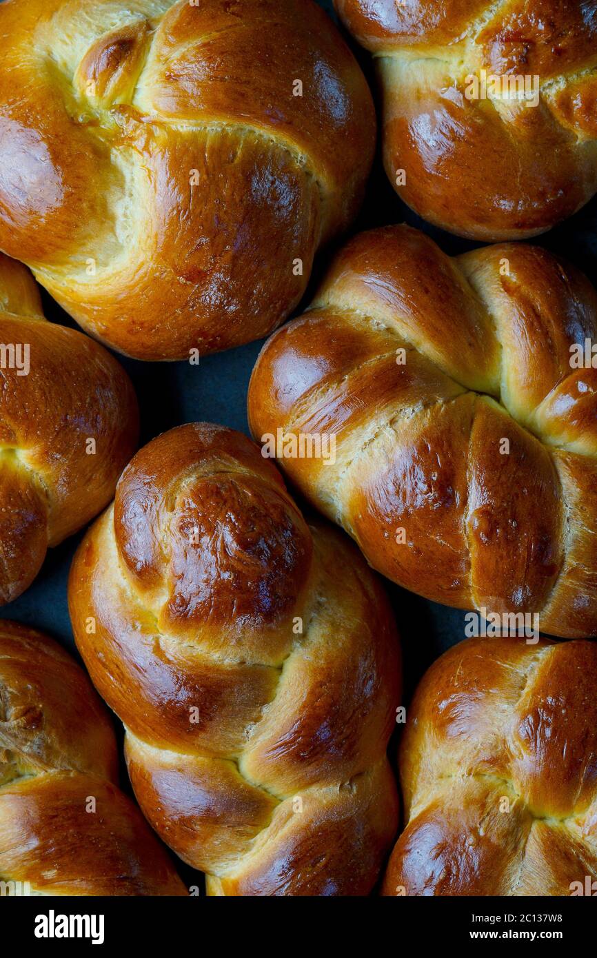 Homemade challah bread rolls Stock Photo Alamy