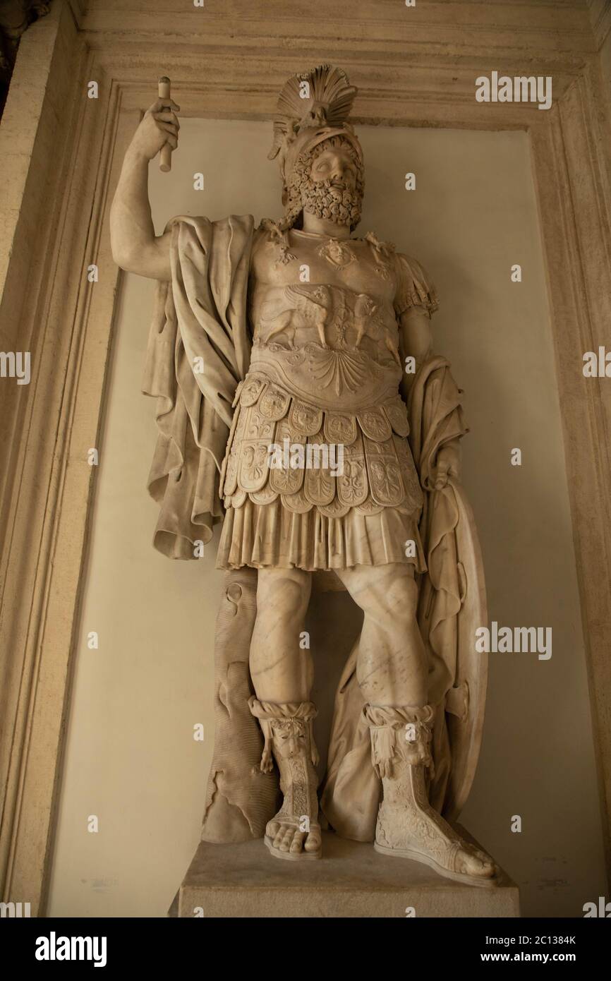 Sculpture inside the Capitoline museum, Rome, Italy Stock Photo - Alamy