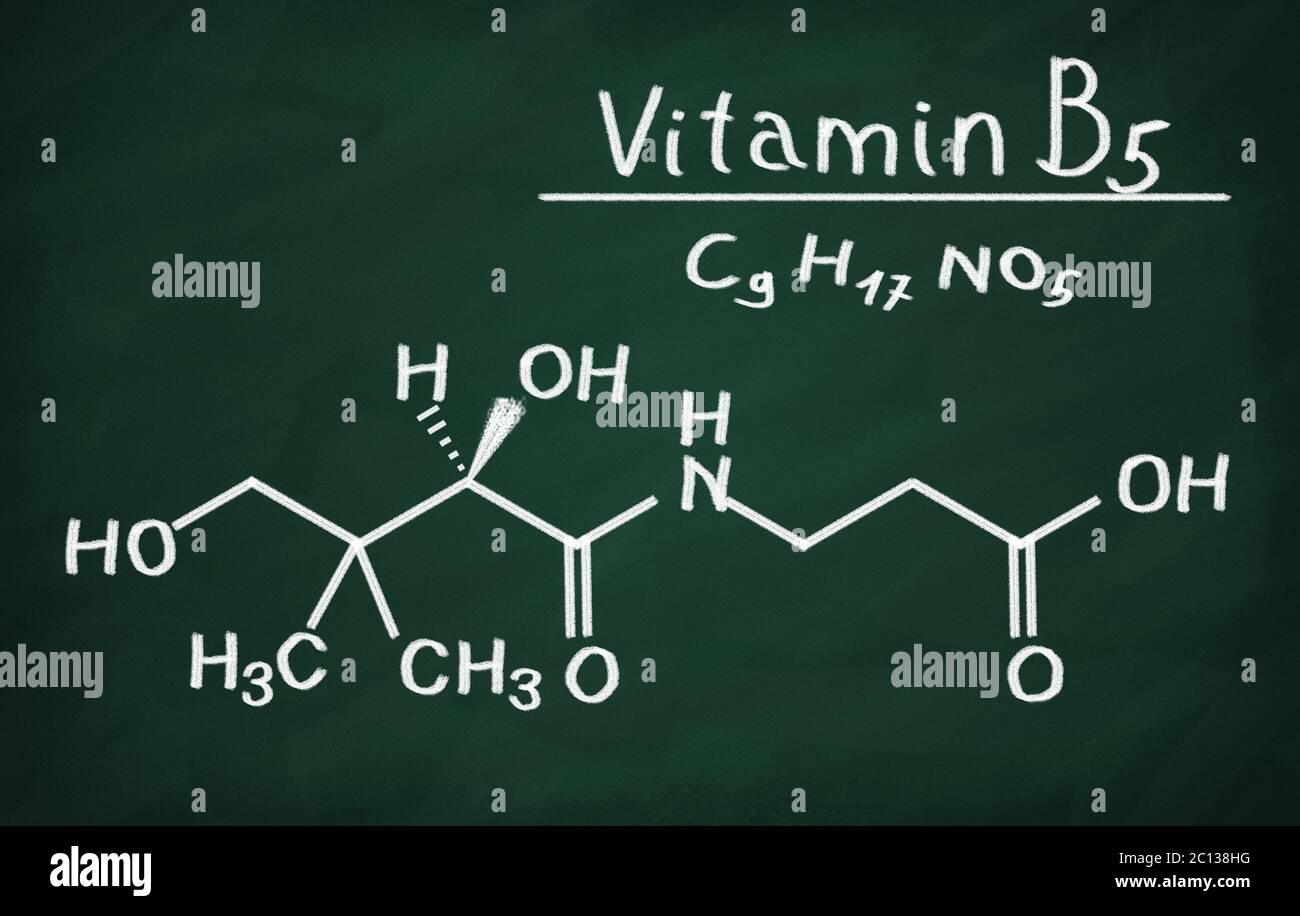 Vitamin b5 pantothenic acid molecule hires stock photography and