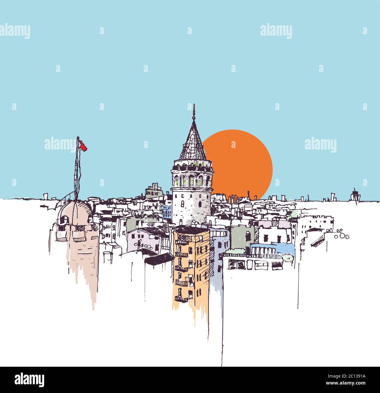 Historic Beyoglu Stock Vector Images Alamy