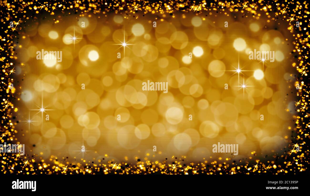 Christmas golden bokeh background Stock Photo - Alamy